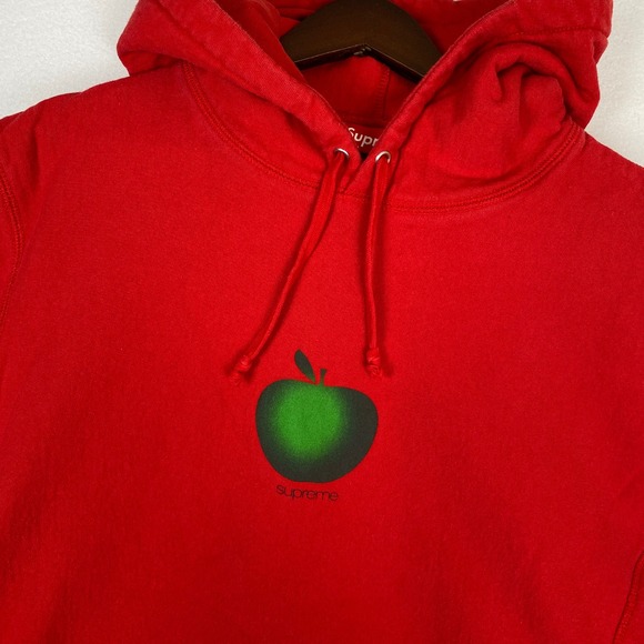 Supreme Apple Hoodie Men's‎ XL Red Heavyweight Pullover - Picture 1 of 12